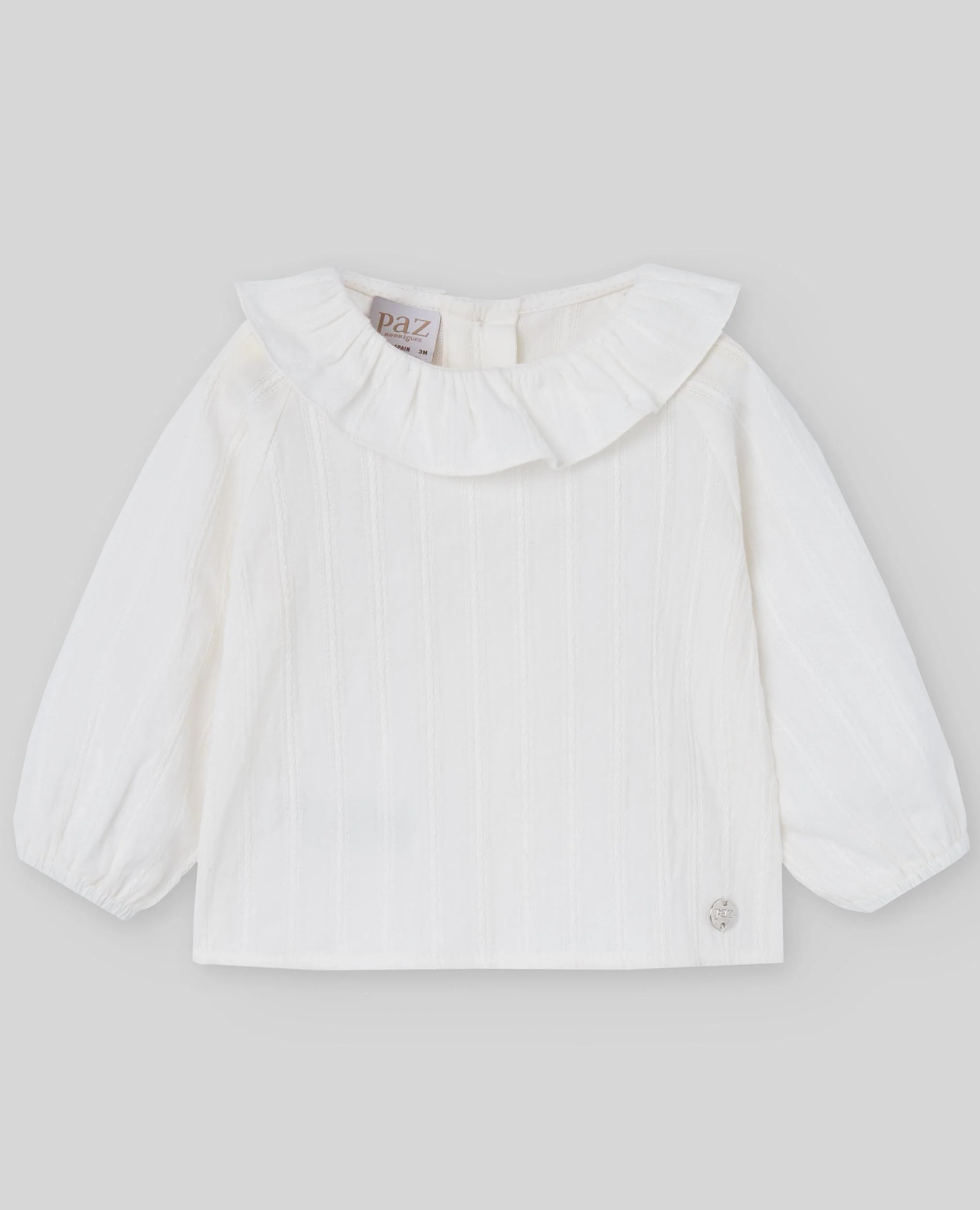 BLUSA JAQUARD ENTREDOS NIÑA VIOLETA