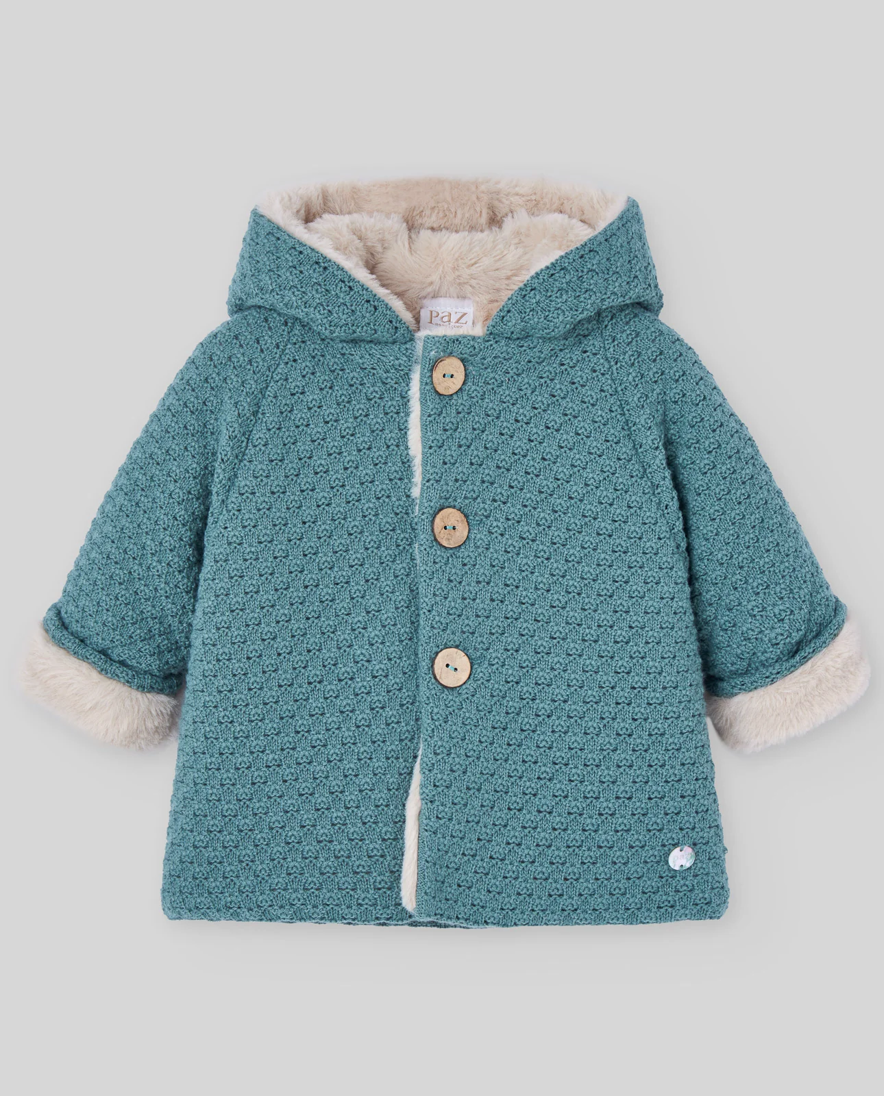 CHAQUETON PUNTO C/CAPUCHA POMPON