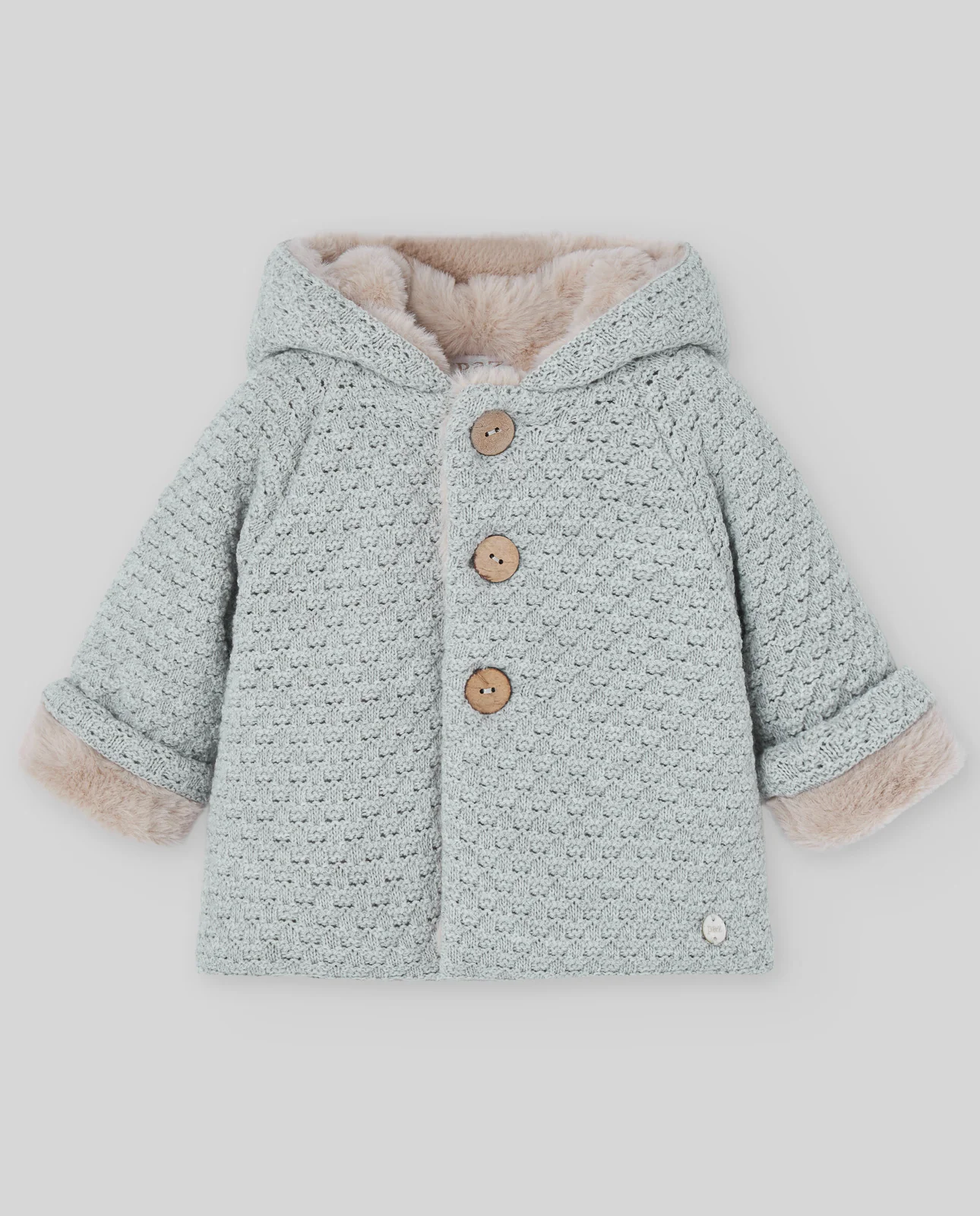 CHAQUETON PUNTO C/CAPUCHA POMPON