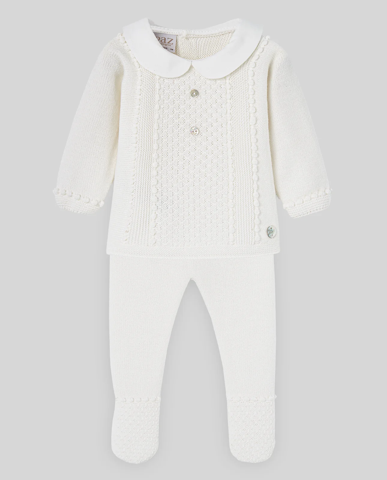 Conjunto bebé jubón + polaina PAZ