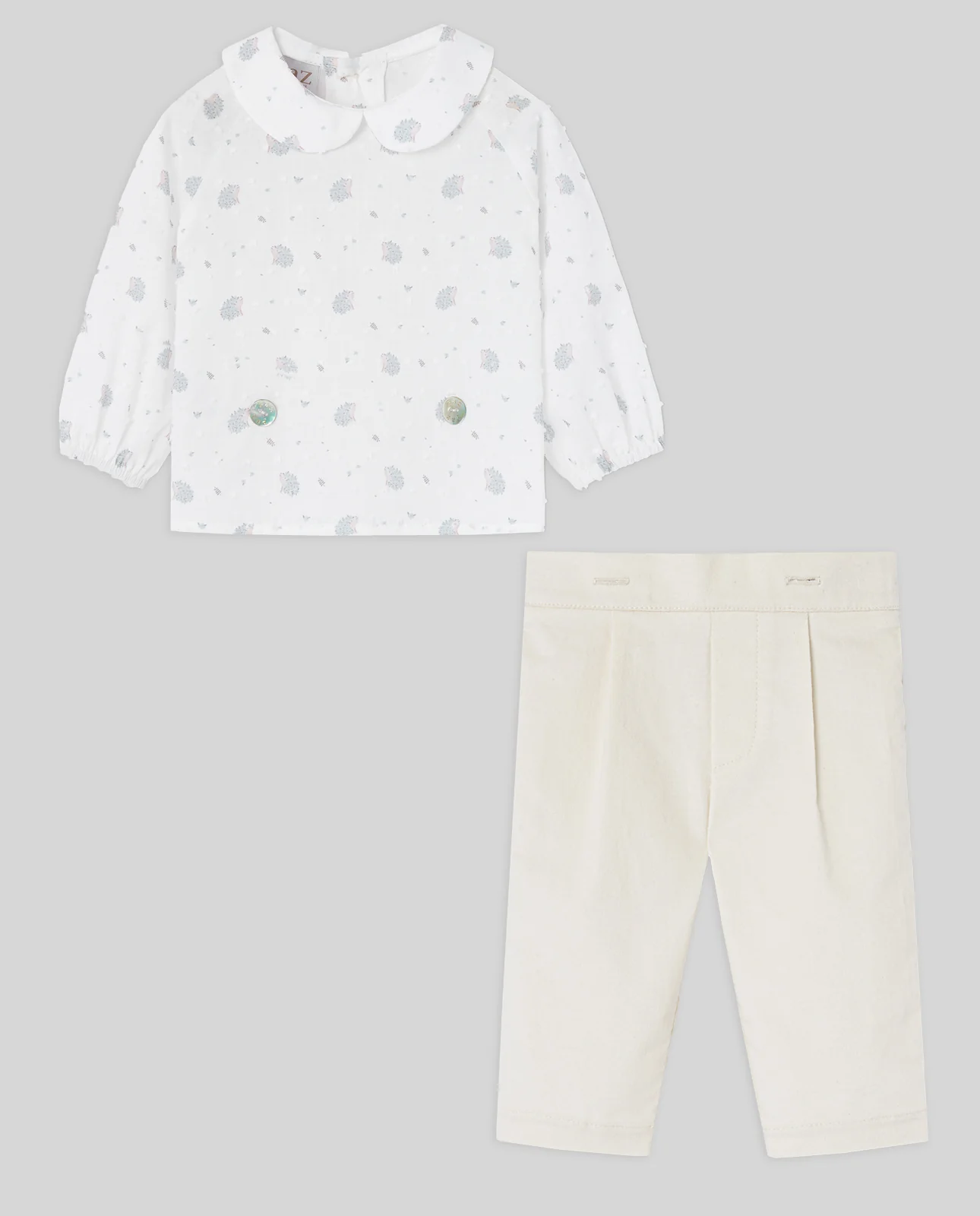 CTO. BLUSA 006-152909 + PANTALON LARGO 007-152846 ERIZOS