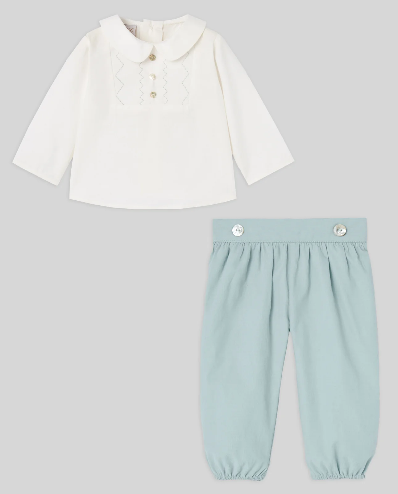 CTO. BLUSA 006-152967 + PANTALON LARGO 007-152961 SEMILLA