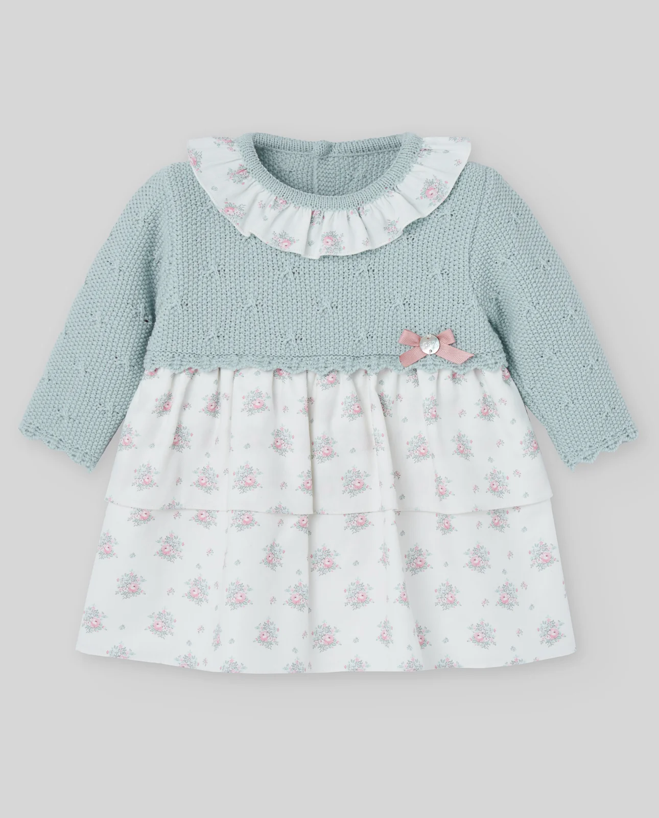 VESTIDO PTO/TELA SEMILLA
