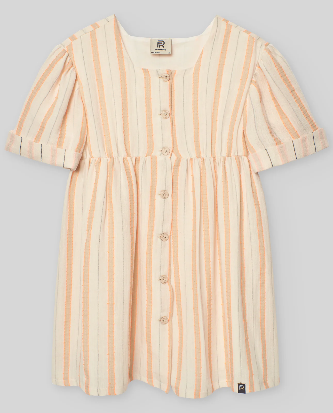 VESTIDO RAYAS INFANTIL NEON